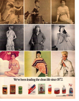 1986 US BORAX CLEANER PRINT AD, THROUGH THE YEARS SINCE 1872 PRINT AD