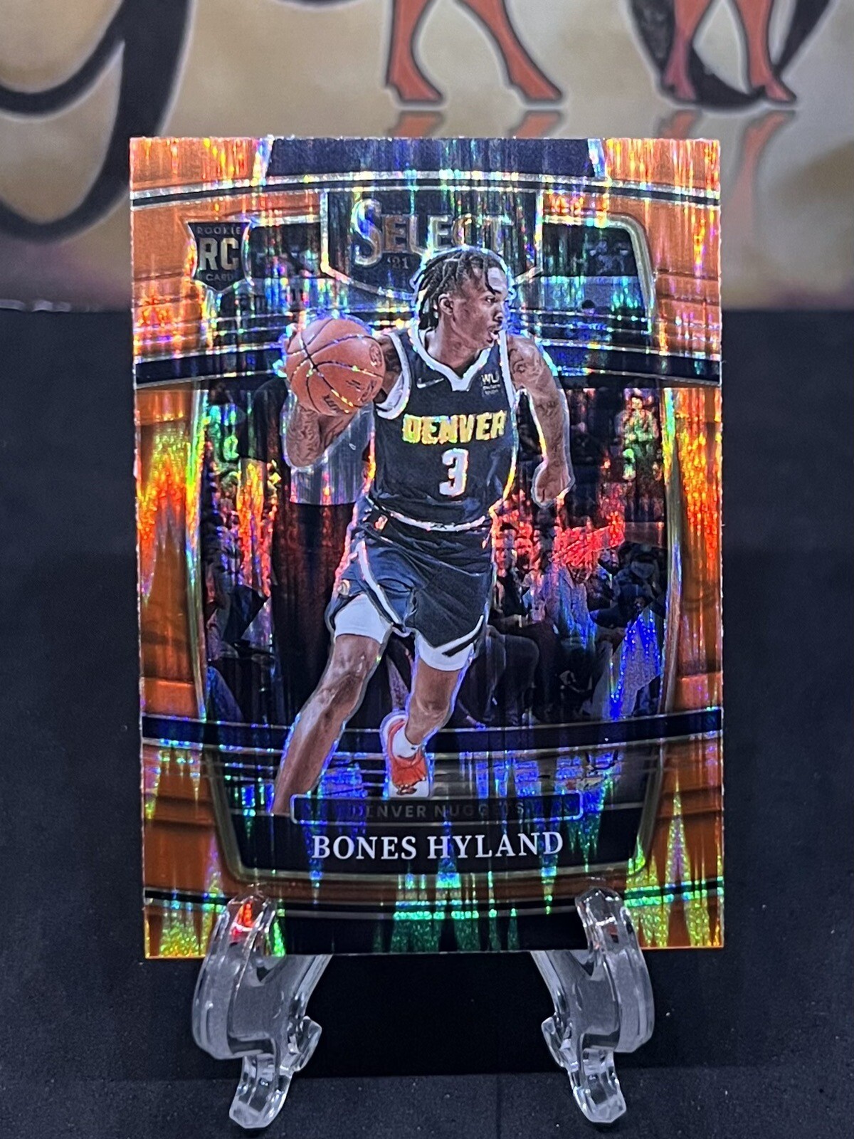 2021-22 Panini Select Bones Hyland RC #79 Orange Flash Prizm Concourse Nuggets