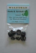 Black Replacement plastic hooks and earbuds for LG tone HBS700 LG tone HBS 730