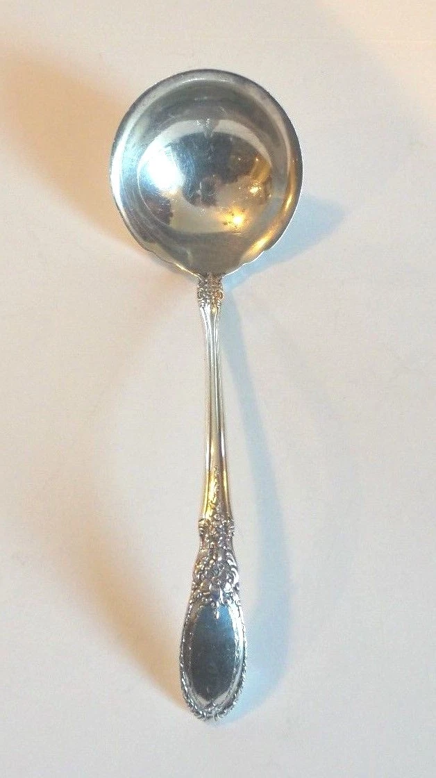 VINTAGE TOWLE "OLD MIRROR" STERLING SILVER GRAVY / SAUCE LADLE, 35 grams