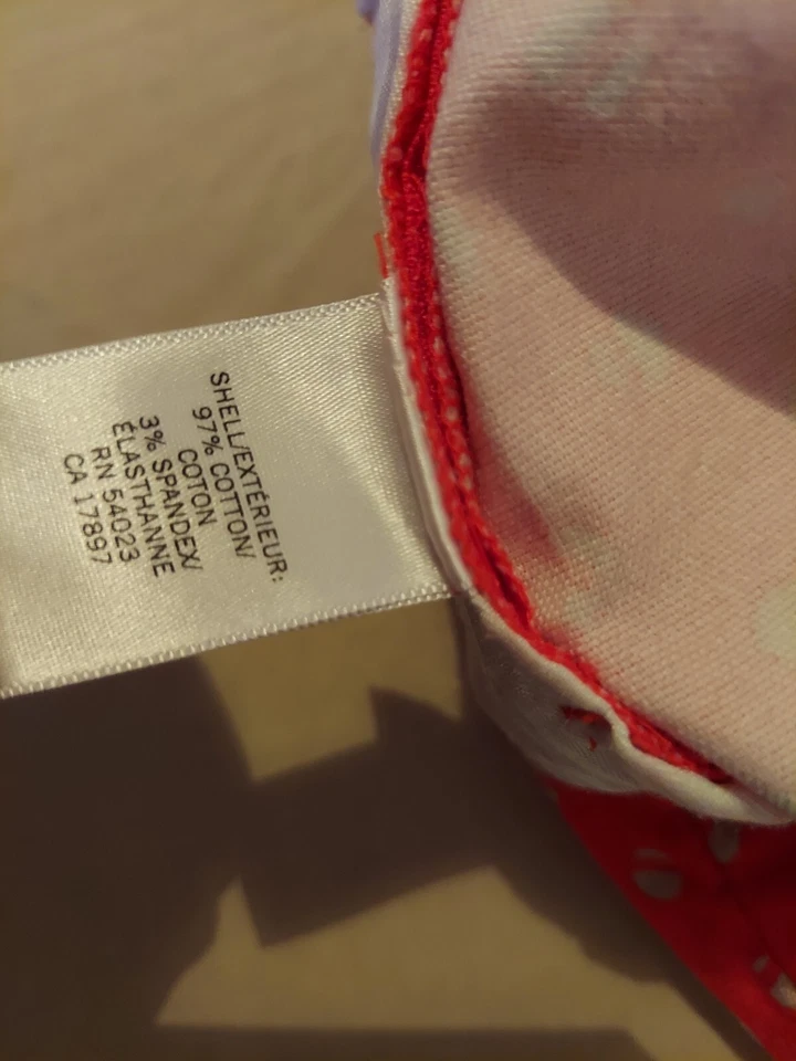 Mujer J. Pantalones Cortos Crew Caqui 6 Rojo Algodón Chino Foto 4 de 4