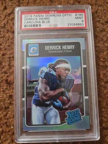 2016 Optic Carolina Blue Rookie Derrick Henry Titans /50 RC PSA 9 RARE Color 