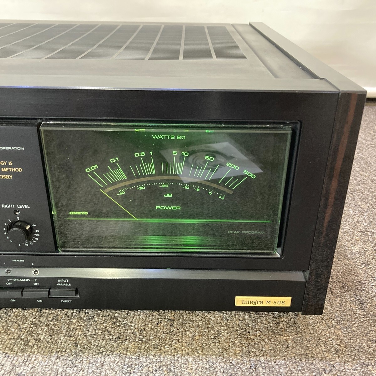 ONKYO M-508 Integra Stereo Power Amplifier Vintage 200W F/S