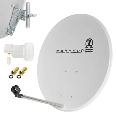 ZEHNDER TEENDER impianto satellitare digitale 80 cm specchio satellitare parabola + singolo LNB 0,1 dB h