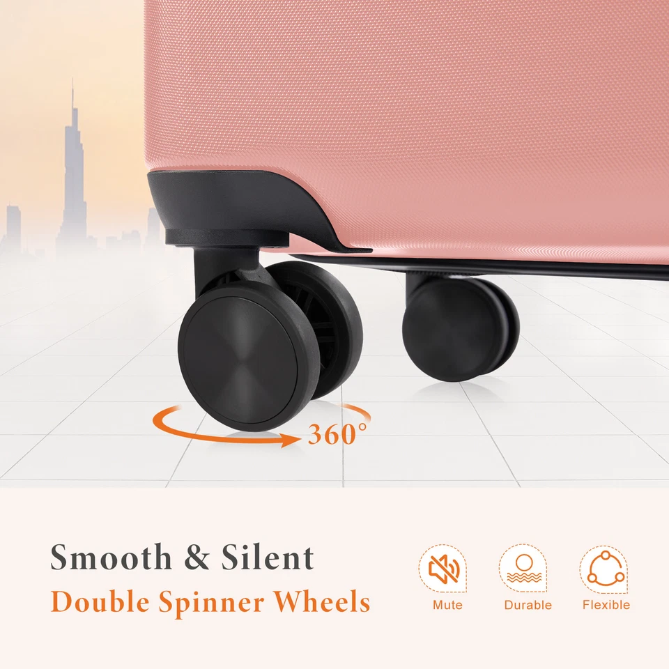 Maleta rígida para equipaje con bloqueo TSA y ruedas giratorias dobles 20/24/28 pulgadas Foto 4 de 4