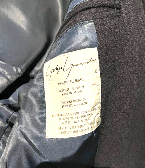 Rare Vtg 80s YOHJI YAMAMOTO POUR HOMME Men Wool Shawl Jacket Rare Vtg 80s YOHJI YAMAMOTO POUR HOMME Men Wool Shawl Jacket
