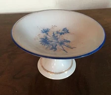 Antique Old Paris Porcelain Small Tazza Plateau Cornflower 19th century