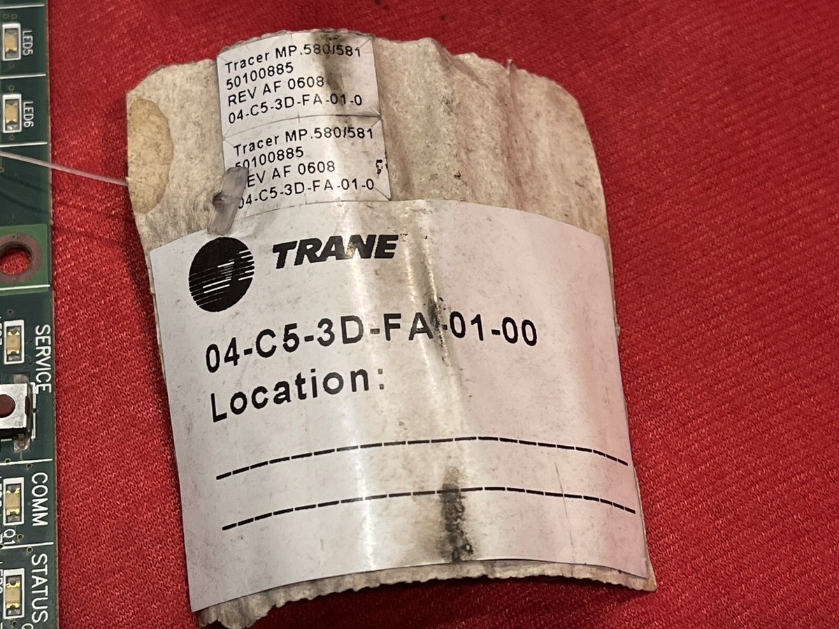 USED TRANE TRACER MP .580/581 50100885 REV AA 0431 AIR HANDLER
