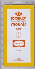 Prinz Black Stamp Mount Strips 240x74 mm For UN Inscription Blocks 10 Pack Scott