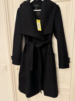  Neu - UVP: £325 - Karen Millen - Damen Winter Mantel Wolle - EU:34, UK:6 