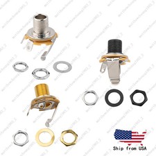 1 Pcs 1/4" 6.35mm Mono Input Output Jack Socket Electric Guitar Bass Audio