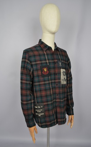 Kent & Curwen East Crondall Wool Checked Shirt (David Beckham) Size XL P2P 22'5" - Picture 14 of 14