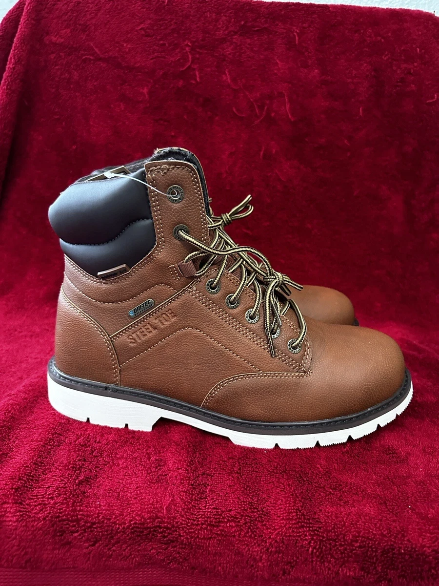 Mens Brown Hi-Tec Steel Toe Working Boots Size 10.5 Mens MCADE7INWKBT-CH80044M