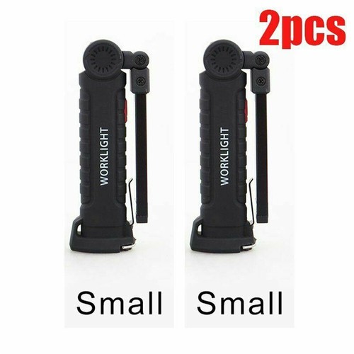 2x USB Rechargeable COB LED Work Light Magnetic Flashlight Hand Lamp Inspection - Picture 8 of 12