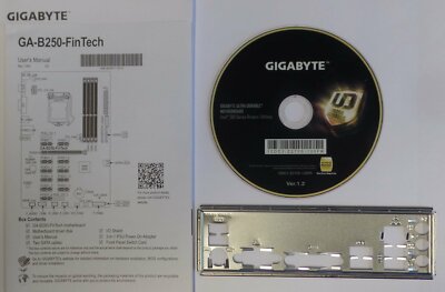 Gigabyte GA-B250-Fin Tech Rev.1.0 - Handbuch - Blende - Treiber CD   #156730