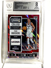 PAIGE BUECKERS #1 2024-25 Panini NIL HOLO Red UConn Wings 50/50 Beckett NM-MT 8