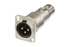 Neutrik NA3MDF XLR Male to Female Panel Mount Pass / Feed Through Adapter