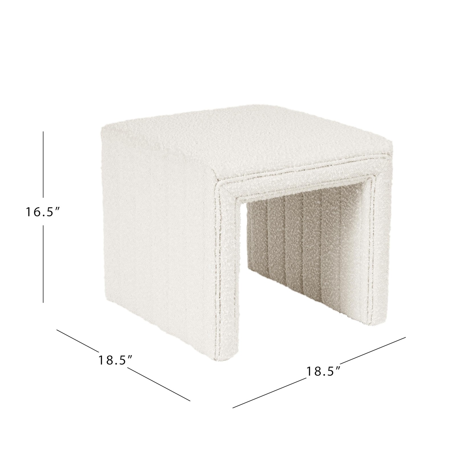 Modern Channel Tufted Ottoman Home Décor|Ottoman for Living Room & Bedroom - ...