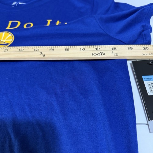Nike Women’s Golden State Warriors Just do it Shirt Blue Size Medium - New - Picture 4 of 5