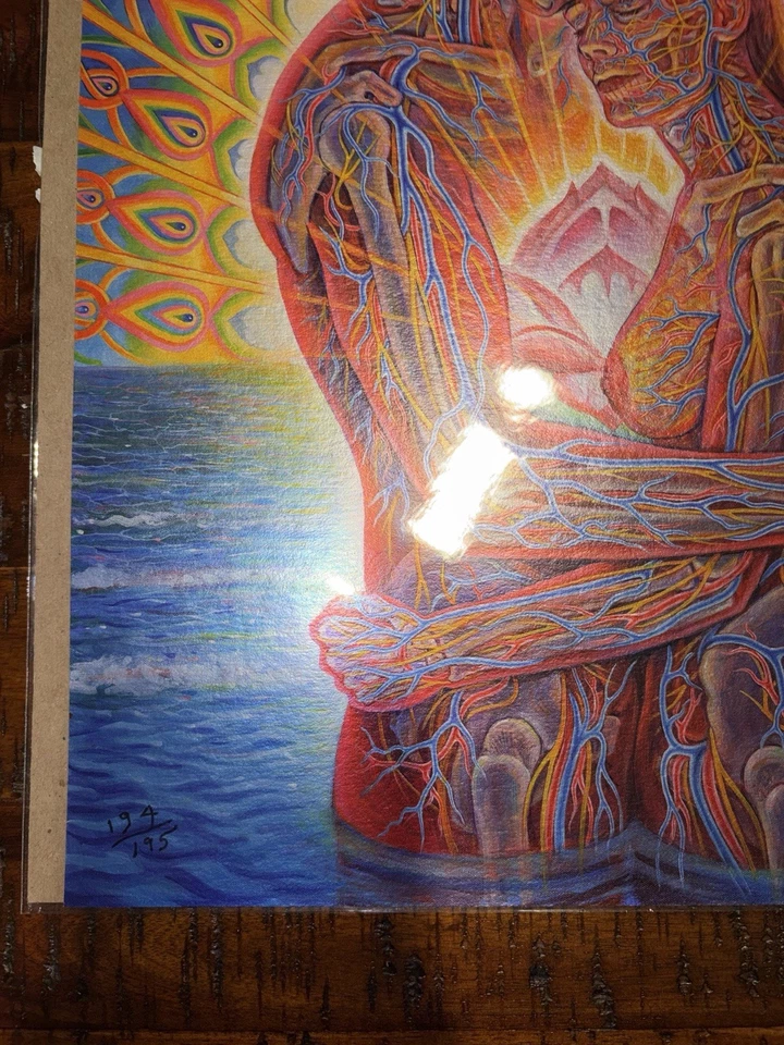 Alex Grey Art Print Oceans Of Love Bliss on Pearlescent Foil Poster S# 195 w COA - Image 2 of 4