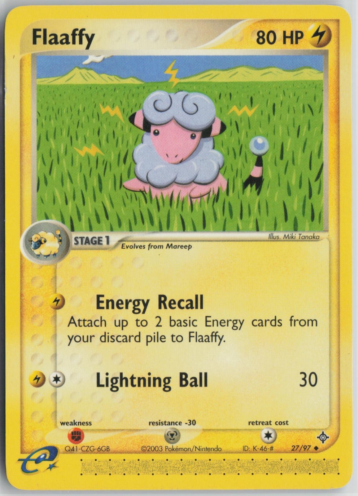 Flaaffy 27/97 Uncommon Dragon Pokemon Lightly Played