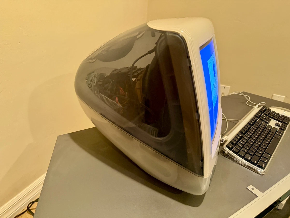 Apple iMac G3 Grafito 600MHz M5521 768MB RAM 40GB + Teclado Mouse Manuales Disco