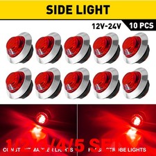 34 Round Strobe Marker Lights - Red Led Side Griller Flash Lights 1-5set 34 Round Strobe Marker Lights - Red Led Side Griller Flash Lights 1-5set