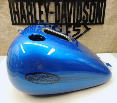 HARLEY DAVIDSON 2004 SOFTAIL STANDARD FXST/I GAS FUEL TANK IMPACT BLUE PEARL