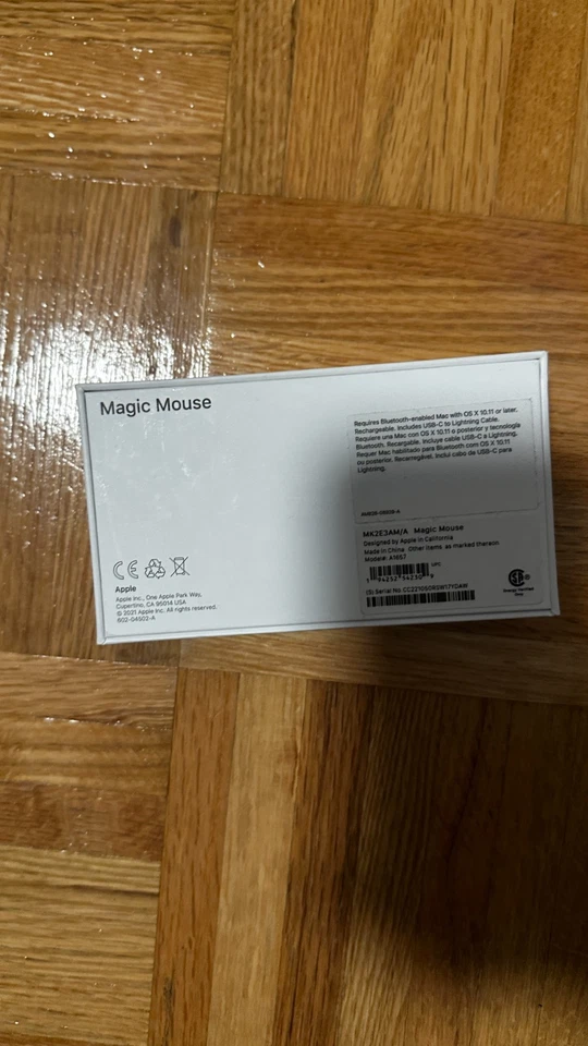 Apple Magic Mouse 2 (A1657) White Wireless Lightning Port - Image 2 of 4