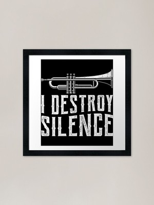 I Destroy Silence Gerahmter Kunstdruck Gerahmtes Wandbild Poster Leinwanddruck Bild