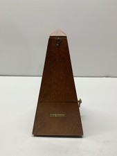 Vintage Seth Thomas Metronome 5509 #7 Wood Pyramid Style Brass Wind Up