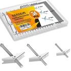 Toggle Bolts, 34 Pcs Wall Anchor, 1/4" 3/16" 1/8" Butterfly Drywall Anchors, .