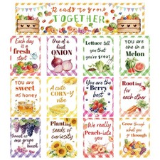 15 Pcs Ready to Grow Together Farmers Market Classroom Poster Set Fruit Veget...