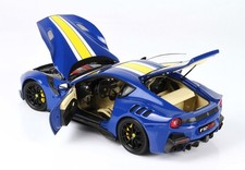 BBR BBR182100A1 1/18 Ferrari F12 TDF Azzurro Dino Yellow Stripe 1:18 Blue New