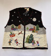 Vintage Bobbie Brooks Weihnachten Strick Pull...