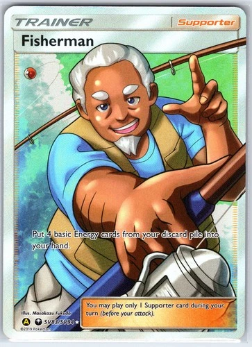 Fisherman SV83/SV94 Ultra Rare Hidden Fates Shiny Vault Pokemon Holo Near Mint