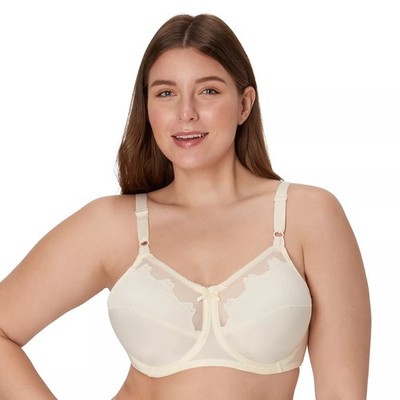 Bali Women's Flower Underwire Bra DF0180 Light Beige 34DD NWT