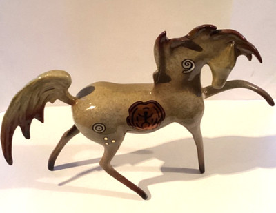 KITTY CANTRELL SELTENES HANDGEMALTES KUNSTWERK URVISIONEN ABSTRAKTES PFERD