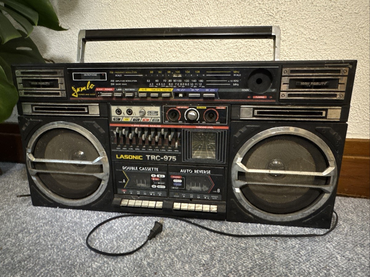 LASONIC[ラソニック] TRC-975 ラジカセ LASONIC TRC-975 Boombox Radio Cassette Player 80s Vintage with Box