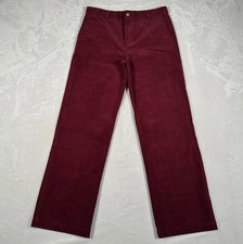 Vineyard Vines Pants Boys Size 18 Burgundy Corduroy Straight Legs Cotton Blend