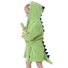 Kids Boys Girls Bath Robe Toddler Cotton Towel Animal Baby Dinosaur Hooded Ba...
