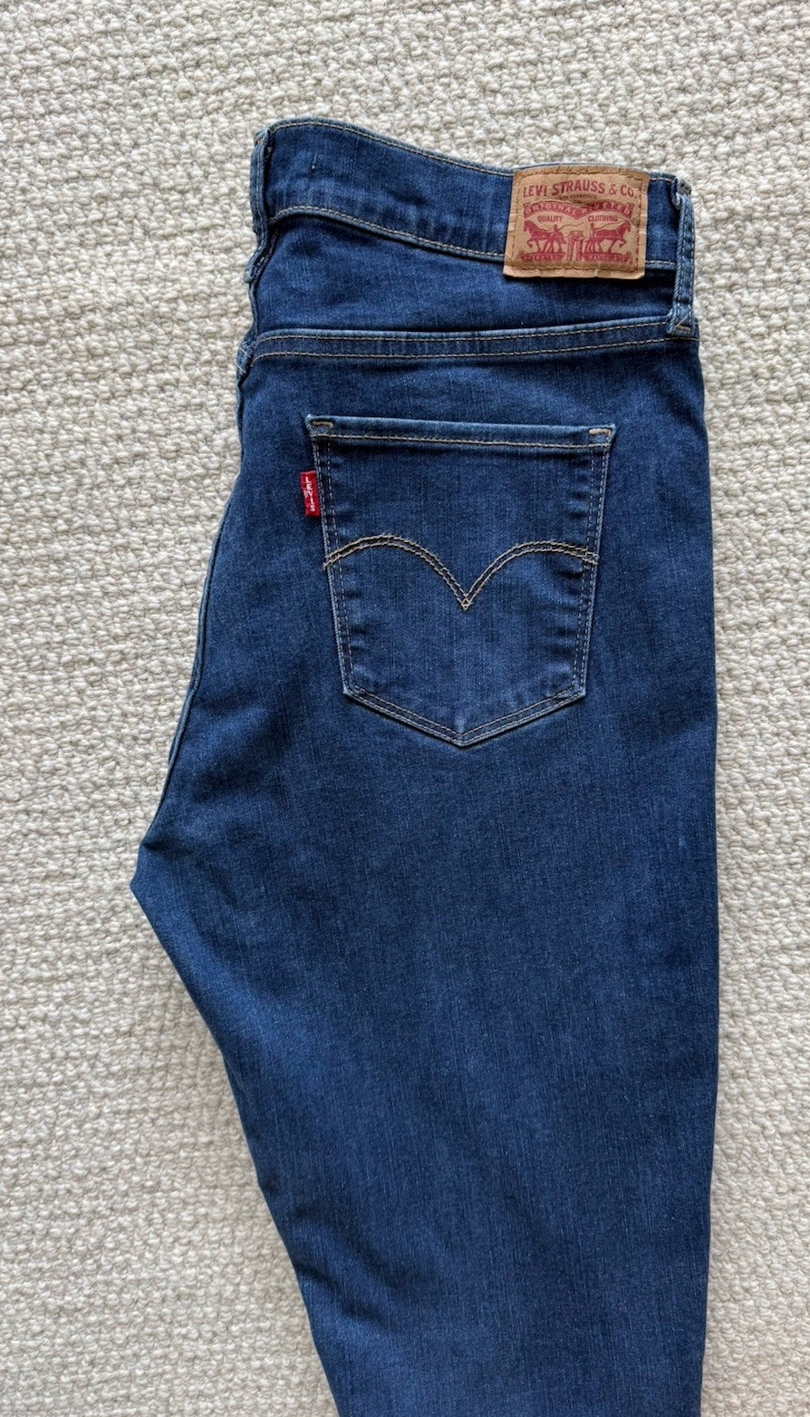 Levis 311 Shaping Skinny Mid Rise Womens Jeans Blue Stretch - W31 L32 - UK12