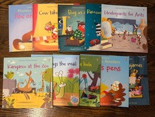 Set of 10 Usbourne Phonics Readers- Ages 3-5. Good Condition