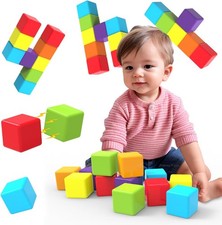 Magnetic Building Blocks Large, 1.65 inch Magnetic Stacking Cubes for Toddlers,
