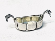 VIKING LONGBOAT SOLID SILVER SALT CELLAR - Marius Hammer, Norway.