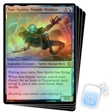FOIL SUN-SPIDER, NIMBLE WEBBER X4 Marvel's Spider-man SPM Magic MTG MINT CARD