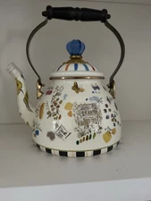 Mackenzie Childs 2QT Sketchbook Teapot New