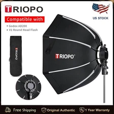 TRIOPO KX 90cm Foldable Octagon Softbox Bowens Mount For Godox V1 AD200Pro Flash