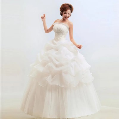 Sexy Off the Shoulder Wedding Dresses Ruffles Bride Plus Size Lace Up Ball Gowns