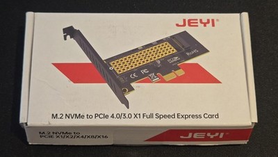 JEYI M.2 NVME SSD to PCIe 4.0/3.0 PCIE x1 Adapter Card for Desktop PC New